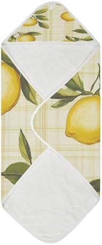 BOESI Graffiti Lemon Pattern Baby Hooded Towel