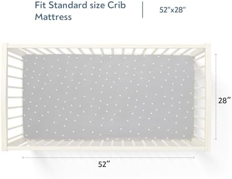 Magik Kover Crib Sheets for Boys 4 Pack Grey