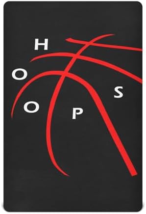 XUWU Basketball Print Crib Sheets for Standard Mattress