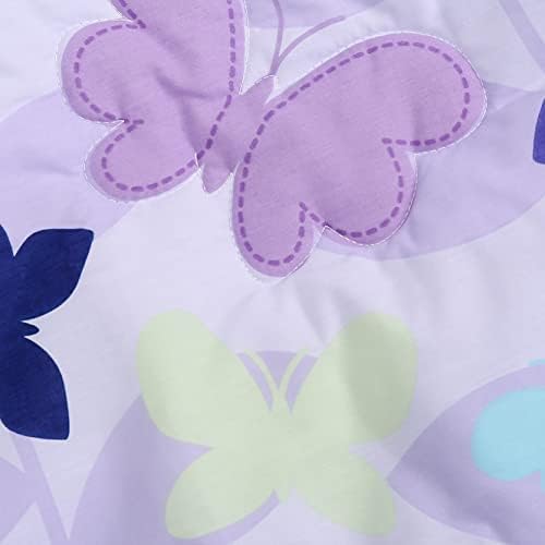 4 PC Butterfly Crib Bedding Set for Baby Girls Purple