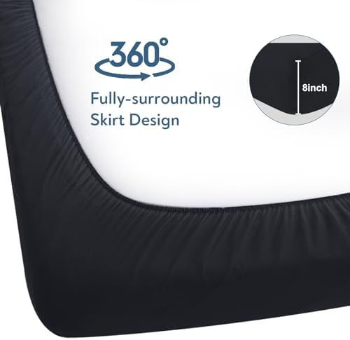 Magik Kover Waterproof Crib Sheets 2 Pack for Boys Black 52x28