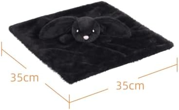 Apricot Lamb Black Bunny Blanket Soft Lovey for Babies
