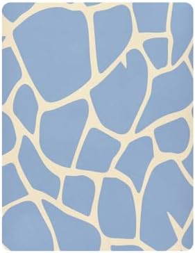 Giraffe Skin Blue Fitted Crib Sheet for Baby