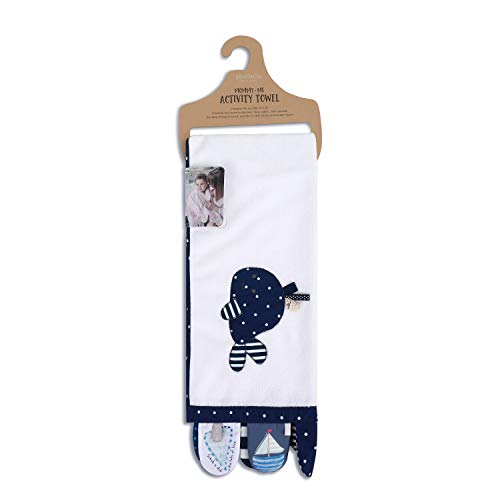 Whale Navy Blue Sensory Baby Bath Towel