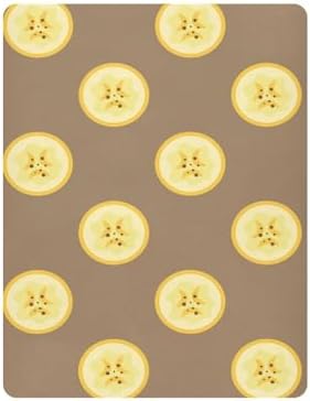 KICPOAY Tropical Banana Crib Sheets Stretchy Playard Sheets for Baby