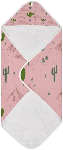 BOESI Graffiti Cactus Baby Bath Towel Soft and Absorbent