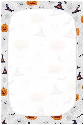 Qilmy Halloween Fitted Crib Sheet Soft Breathable for Baby