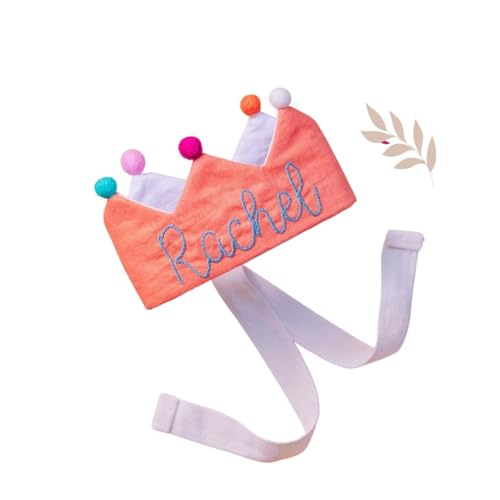 Handmade Salmon Orange Baby Birthday Crown
