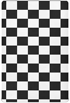 Emelivor 52x28IN Plaid Crib Sheets Set for Boys Girls