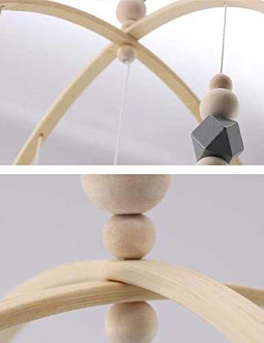 SUPICKET Wooden Mobiles Bead Bed Felt Baby Crib Decor