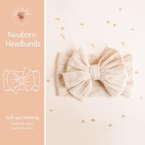 Niceye Handmade Soft Stretchy Baby Headbands with Bows