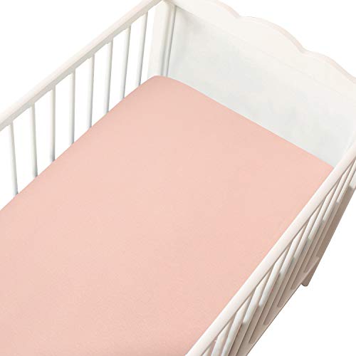 Moonsea Flannel Crib Sheet for Girl 100 Cotton Pink