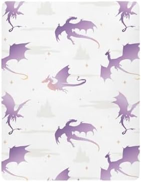 Flying Dragons Castles Star Crib Sheet for Baby Toddler