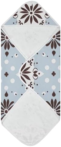 PaChyLuu Snowflake Mandala Baby Hooded Towel 35x35 Inch