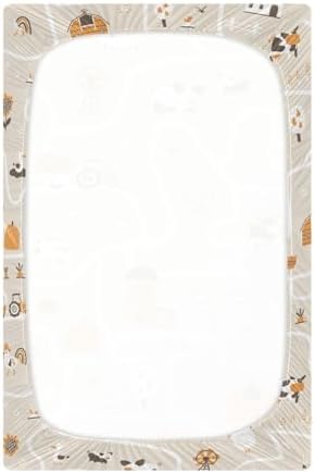 KICPOAY Farm Funny Pets Beige Crib Sheets for Baby Toddler