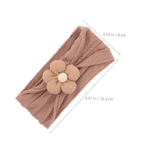 Vaguelly 4Pcs Soft Floral Headbands for Newborns