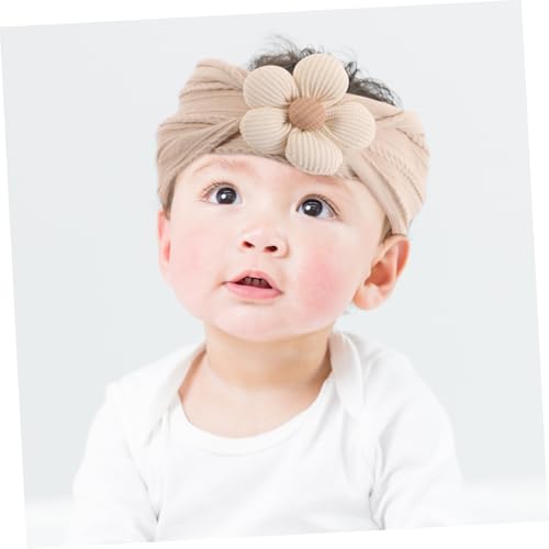 Vaguelly 4Pcs Soft Floral Headbands for Newborns