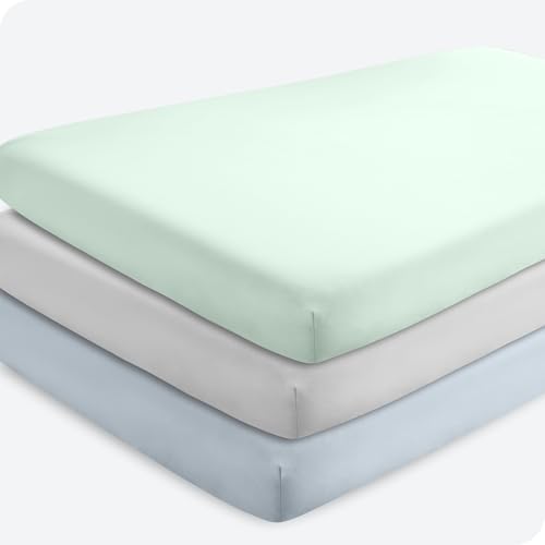 Bare Home 3-Pack Fitted Crib Sheets - Ultra-Soft Microfiber