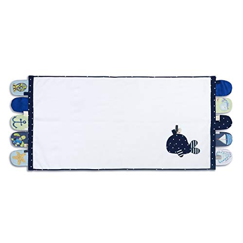 Whale Navy Blue Sensory Baby Bath Towel