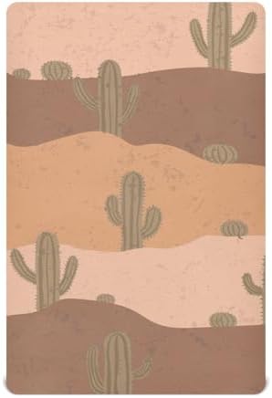 Cactuses Desert Brown Fitted Crib Sheets for Baby Toddler
