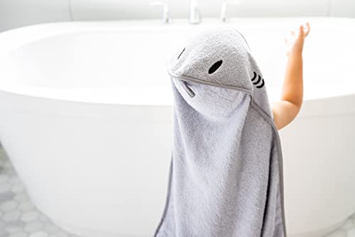 Ubbi Baby Hooded Bath Towel - Ultra Soft Gray Stingray