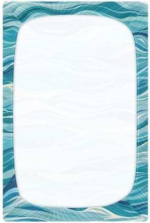 ALAZA Sea Wave Crib Sheets for Girls and Boys