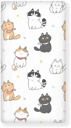 Winpema Cat Flower Fitted Crib Sheet 28x52