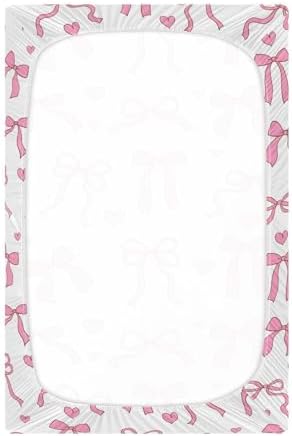 KICPOAY Cute Dinosaur Crib Sheets Stretchy Playard Sheets for Baby Toddler