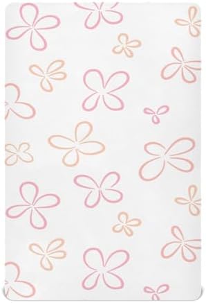 Pastel Flower Bows Crib Sheets for Baby Toddler