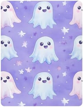Qilmy Cute Ghost Pattern Fitted Crib Sheet Soft and Breathable