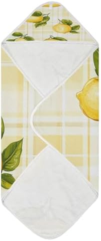 BOESI Graffiti Lemon Baby Bath Towel 35x35 Inches