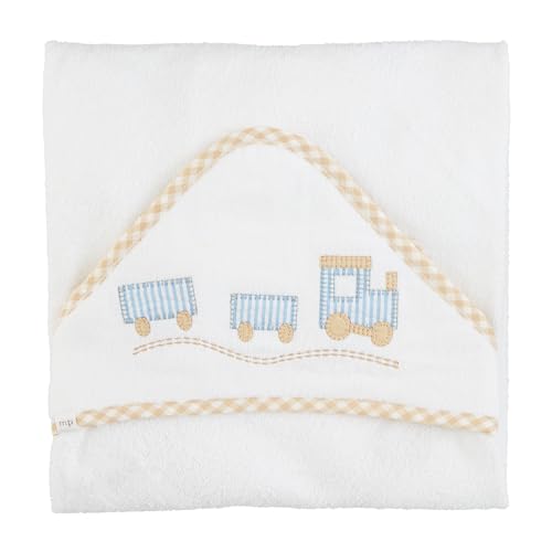 Mud Pie Kids Train Hooded Towel 30x30 1