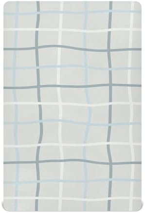 Grey White Stripe Fitted Crib Sheets for Baby Toddler