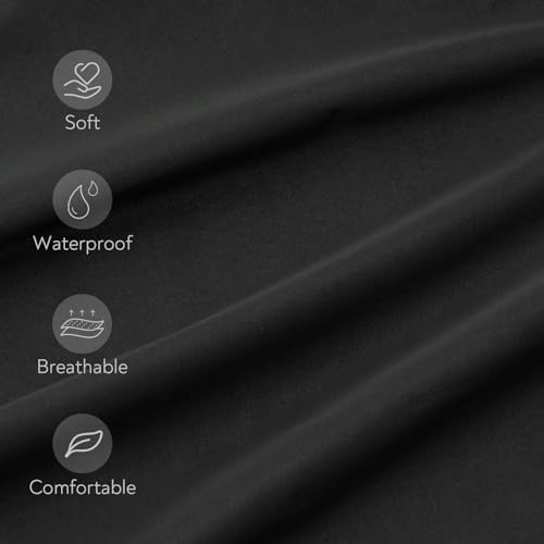 Magik Kover Waterproof Crib Sheets 2 Pack for Boys Black 52x28