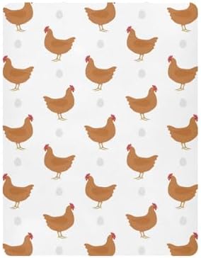Brown Chicken Egg Fitted Crib Sheets for Baby Toddler Playard