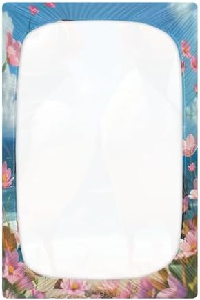 Qilmy Beach Puffins Fitted Crib Sheet - Soft Breathable for Baby
