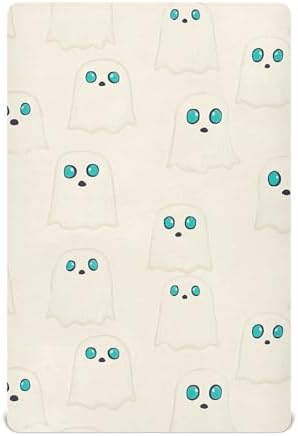 Qilmy Cartoon Ghosts Crib Sheet for Babies