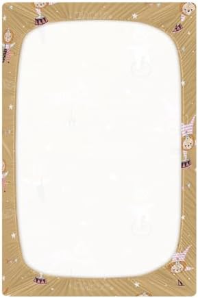 Circus Lions Stars Yellow Crib Sheets for Baby Toddler
