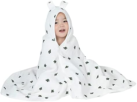 Remass Organic Cotton Hooded Towel for Baby Kids
