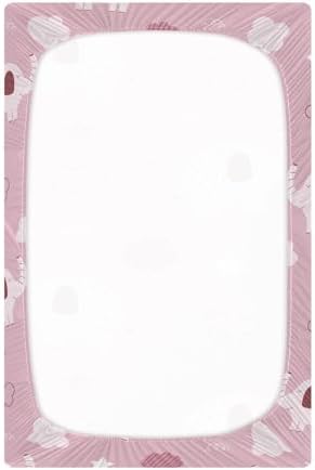 Elephant Cloud Star Pink Crib Sheets for Baby Toddler