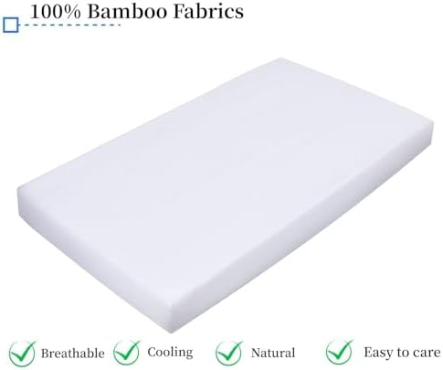 Shunjie Home Bamboo Viscose Crib Sheet 52x288 Inch