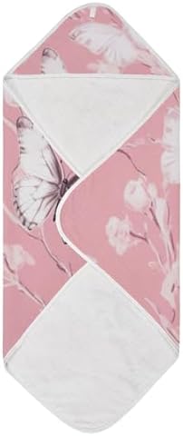 PaChyLuu Butterfly Baby Hooded Towel Soft Cotton 30x30 Inch