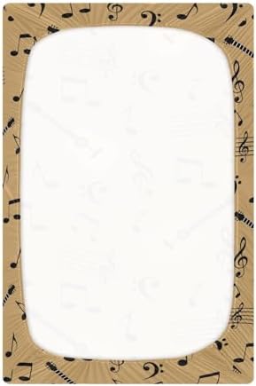 KICPOAY Music Guitars Note Crib Sheet for Baby