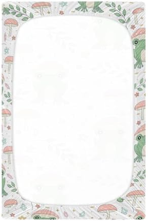 Cute Frog Print Stretchy Crib Sheet Playard Sheet for Baby