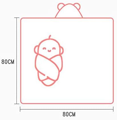 Flannel Fleece Animal Hooded Bath Towel for Kids Pink