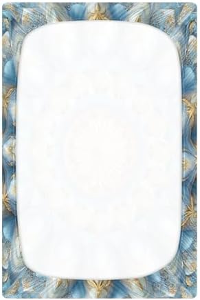 Qilmy Mandala Crib Sheet for Baby Soft Breathable 28 x 52 in