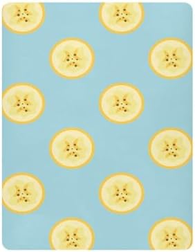 KICPOAY Tropical Banana Slices Crib Sheets Stretchy Playard Sheets for Baby
