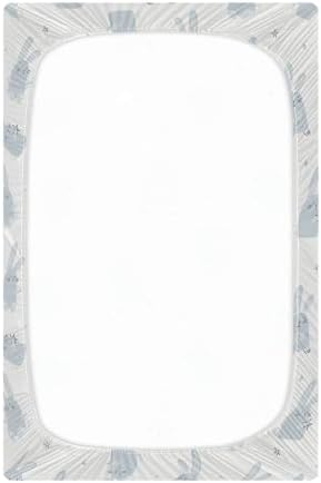 Light Blue Rabbits Stars Crib Sheets for Baby Toddler