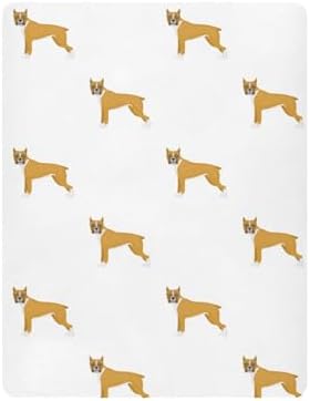 KICPOAY Boxer Dog Cartoon Crib Sheets