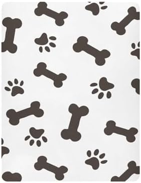 KICPOAY Black Bones Crib Sheets Playard Fitted Stretchy Sheets for Baby